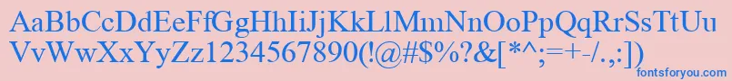 Tyr Font – Blue Fonts on Pink Background