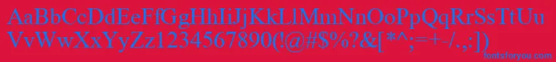 Tyr Font – Blue Fonts on Red Background