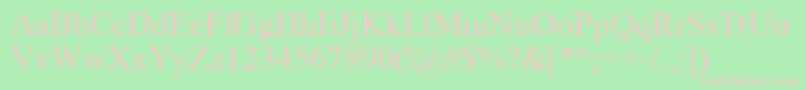 Tyr Font – Pink Fonts on Green Background