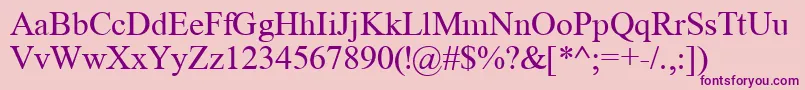 Tyr Font – Purple Fonts on Pink Background