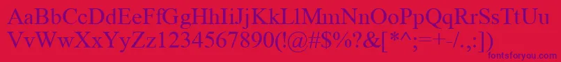 Tyr Font – Purple Fonts on Red Background