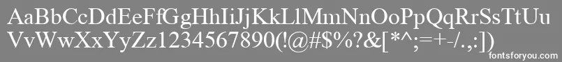 フォントTyr – 灰色の背景に白い文字