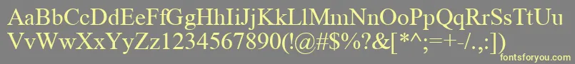 Tyr Font – Yellow Fonts on Gray Background