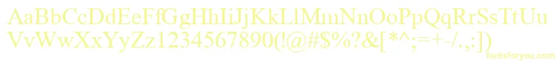 Tyr Font – Yellow Fonts on White Background