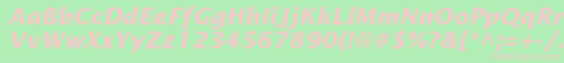 OfficetypesansBoldItalic Font – Pink Fonts on Green Background