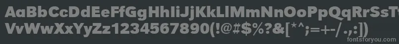 Шрифт UrwgrotesktBold – серые шрифты на чёрном фоне