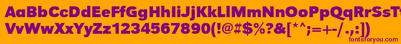 UrwgrotesktBold Font – Purple Fonts on Orange Background