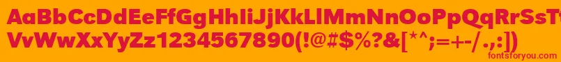 UrwgrotesktBold Font – Red Fonts on Orange Background