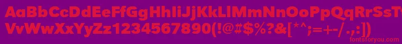 UrwgrotesktBold Font – Red Fonts on Purple Background