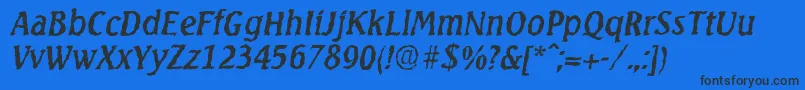 SeagullrandomItalic Font – Black Fonts on Blue Background