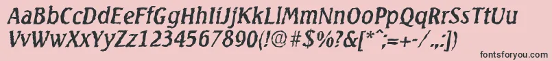 SeagullrandomItalic Font – Black Fonts on Pink Background
