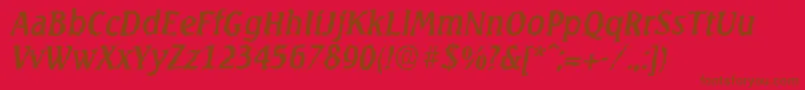 SeagullrandomItalic Font – Brown Fonts on Red Background