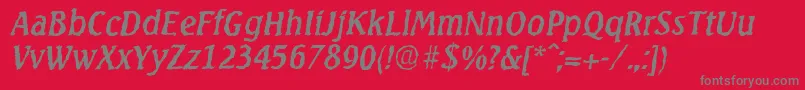 fuente SeagullrandomItalic – Fuentes Grises Sobre Fondo Rojo