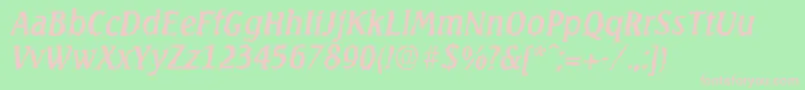 SeagullrandomItalic Font – Pink Fonts on Green Background