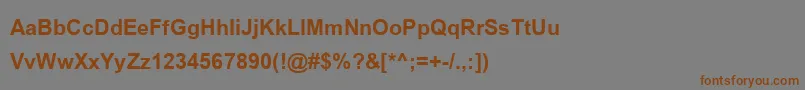 フォントBrowalliaNewBold – 茶色の文字が灰色の背景にあります。