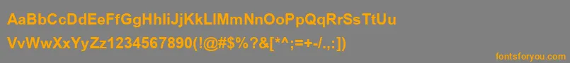 フォントBrowalliaNewBold – オレンジの文字は灰色の背景にあります。