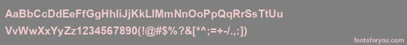 フォントBrowalliaNewBold – 灰色の背景にピンクのフォント