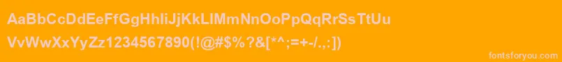 BrowalliaNewBold Font – Pink Fonts on Orange Background