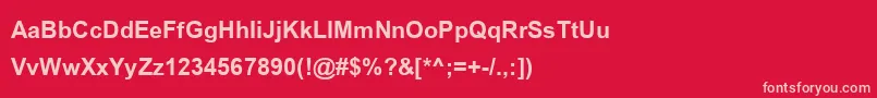BrowalliaNewBold Font – Pink Fonts on Red Background