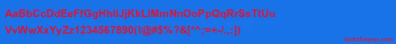 BrowalliaNewBold Font – Red Fonts on Blue Background