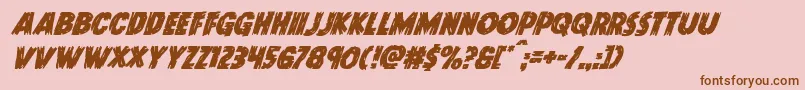 Doktermonstrosuperital Font – Brown Fonts on Pink Background