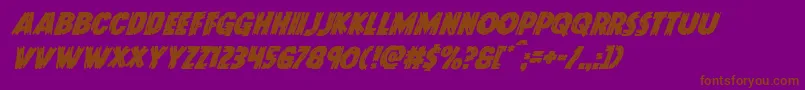 Doktermonstrosuperital Font – Brown Fonts on Purple Background