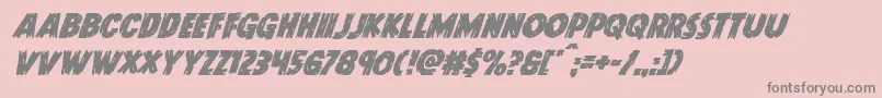 Doktermonstrosuperital Font – Gray Fonts on Pink Background