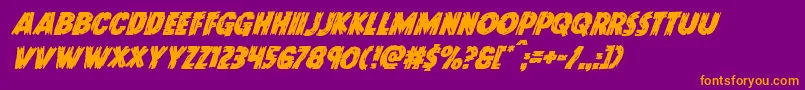 Doktermonstrosuperital Font – Orange Fonts on Purple Background