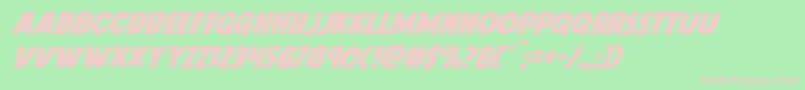 Doktermonstrosuperital-Schriftart – Rosa Schriften auf grünem Hintergrund
