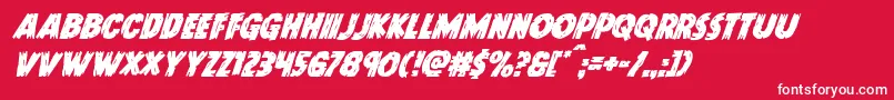 Doktermonstrosuperital Font – White Fonts on Red Background