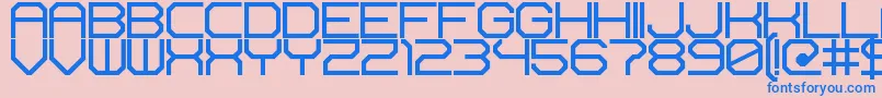 フォントReactorSans – ピンクの背景に青い文字