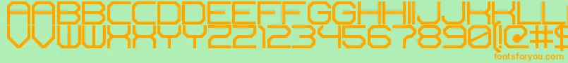 ReactorSans Font – Orange Fonts on Green Background