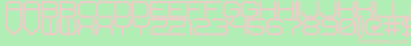 ReactorSans Font – Pink Fonts on Green Background