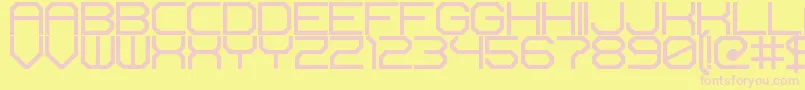 ReactorSans Font – Pink Fonts on Yellow Background