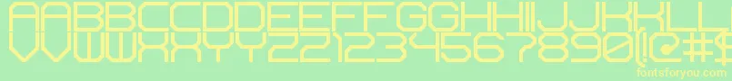 ReactorSans Font – Yellow Fonts on Green Background