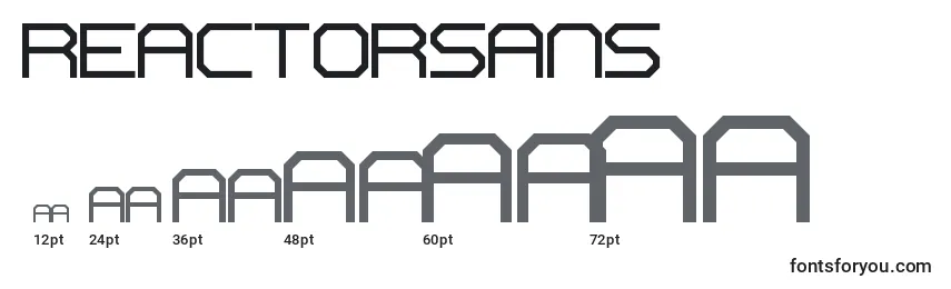ReactorSans Font Sizes