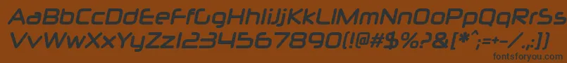 NeuropolxcdBolditalic Font – Black Fonts on Brown Background