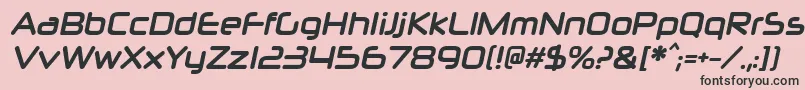 NeuropolxcdBolditalic Font – Black Fonts on Pink Background