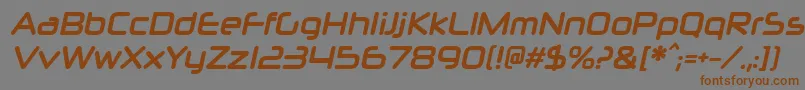 NeuropolxcdBolditalic Font – Brown Fonts on Gray Background