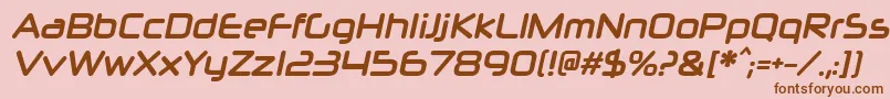 NeuropolxcdBolditalic Font – Brown Fonts on Pink Background