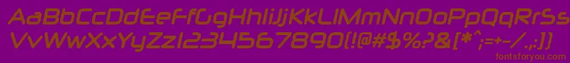 NeuropolxcdBolditalic Font – Brown Fonts on Purple Background