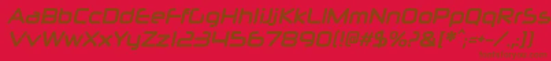 NeuropolxcdBolditalic Font – Brown Fonts on Red Background