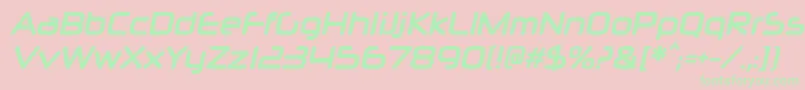 NeuropolxcdBolditalic Font – Green Fonts on Pink Background