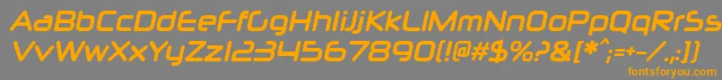 NeuropolxcdBolditalic Font – Orange Fonts on Gray Background