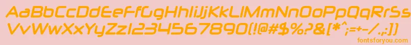 NeuropolxcdBolditalic Font – Orange Fonts on Pink Background