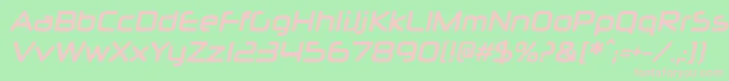 NeuropolxcdBolditalic Font – Pink Fonts on Green Background