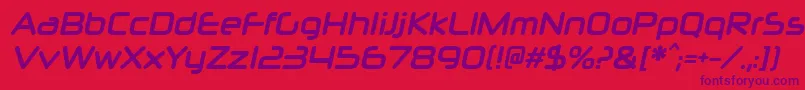 NeuropolxcdBolditalic Font – Purple Fonts on Red Background
