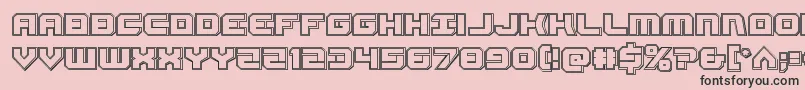 フォントGearheadengrave – ピンクの背景に黒い文字