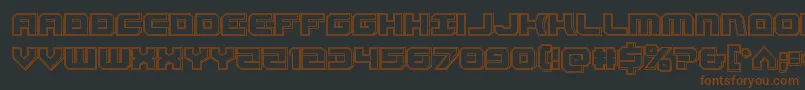 Gearheadengrave Font – Brown Fonts on Black Background