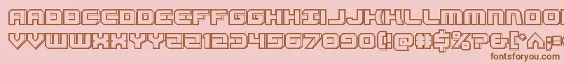 Gearheadengrave Font – Brown Fonts on Pink Background